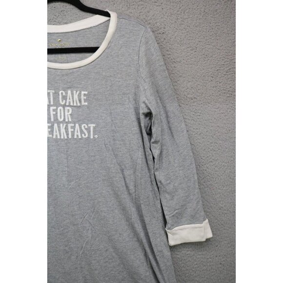Kate Spade NY "Eat Cake For Breakfast" Sleep Shirt-Large-Quiet Luxury-Soft - Picture 5 of 10
